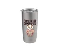 Fierce Neuro Grandparents Neurodiversi Team Support Orgoglio Bicchiere termico in acciaio inox doppia parete