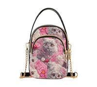 Fierce Selkirk Rex Cats Realistic Style trendy borsa a tracolla per le donne con multi tasche borse a mano per le donne essenziali per la signora