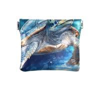 Fierce Tartaruga Rettile Blu Moda Piccola Portamonete In Pelle Portatile Tasca Borsa Trucco per Le Donne guarda monedas para carro