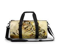 Fierce Tiger, borsa da palestra portatile per donne e uomini, borsone da viaggio per sport con stampa divertente borsa da yoga