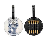 Fierce Tiger - Borsa portaoggetti per tee da golf, multifunzione, per uomini, materiale durevole in poliuretano