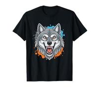 Fierce Wild Wolf Head ringhiando Alfa Spirito Maglietta