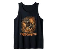 Fierce Wolf Breaking Chains Fire Iron Motivation Arte Grafica Canotta