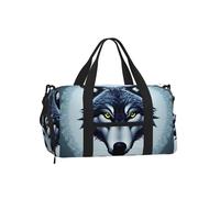 Fierce Wolf Head - Borsone con scomparto per scarpe, leggero, impermeabile, con tasca separata integrata per asciutto e bagnato
