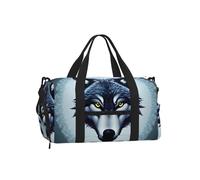 Fierce Wolf Head - Borsone con scomparto per scarpe, per sport, palestra, weekender, unisex, impermeabile, con tasca bagnata per scarpe sporche