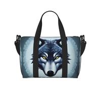 Fierce Wolf Head Hand Travel Bag Borsa impermeabile per palestra, sport, vacanze
