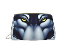 Fierce Wolf Head - Trousse portatile per cosmetici, da viaggio, unisex, con chiusura a cerniera, adatta per l'uso quotidiano, bianco, Taglia unica
