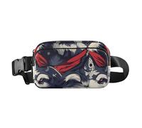 Fierce Wolves - Marsupio da pirata, alla moda, per donne e uomini, piccola borsa a tracolla con cerniera e cinturino regolabile per allenamento, corsa, escursionismo, lupi feroci accessori pirati,