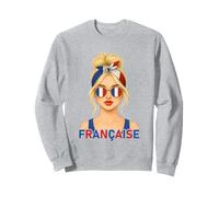 Fière Fille Française Drapeau de la France Copine ou Épouse Felpa