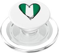 Fiero nigeriano ragazzo ragazza sorella zia papà mamma nigeria cuore bandiera PopSockets PopGrip per MagSafe