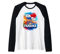 Fiero Panama Bandiera Panamense Vacanza Famiglia Uomini Donne Bambini Maglia con Maniche Raglan