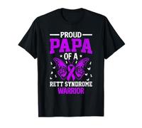 Fiero papà di Una sindrome di Rett Guerriero Nastro Viola Maglietta