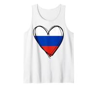 Fiero Russo Ragazzo Ragazza Zia Zio papà Mamma Russia Bandiera Cuore Canotta