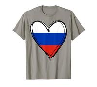 Fiero Russo Ragazzo Ragazza Zia Zio papà Mamma Russia Bandiera Cuore Maglietta