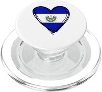 Fiero salvadoregno ragazzo ragazza mamma Hello El Salvador bandiera cuore PopSockets PopGrip per MagSafe
