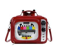 Fierudeng Borsa a tracolla da donna | Borsa a tracolla a di televisione, grande capacità, per esterni e uso quotidiano, Colore: rosso, Siehe Beschreibung