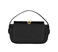 Fierudeng Borsa a tracolla | pochette alla moda | patta in tessuto con cerniera superiore manico elegante pochette per donne business matrimonio outdoor incontri fine settimana compleanno, Nero ,