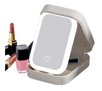 Fierudeng Custodia cosmetica con specchio LED | Organizer per trucchi portatile illuminato con specchio - Borsa per il trucco Scatola di immagazzinaggio antipolvere per tour di viaggio