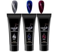 Fierudeng Gel costruttore per unghie - Miglioramento del rafforzamento con lucentezza in 3 colori, gel per unghie - per donne e professionisti Estensioni del salone arte nel design