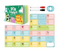 Fierudeng Gioco Di Carte Per Controllo Della Penna - Quaderno Interattivo Per Imparare A Scrivere | Carte Addestramento Scrittura E Controllo Penna Per Bambini - Per Bambini Di 2-6 Anni