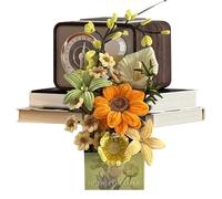 Fierudeng Kit fiori con scovolini | Bouquet Fai da Te con Chenille per Decorazione San - Set per Creare Fiori Fatti a Mano,per Casa Soggiorno Studio Festa della Mamma San