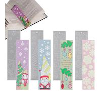 Fierudeng Per Segnalibri per Resina Epossidica,4 Pezzi Stampo per Resina con Motivo Fiocco di Neve Natalizio | per Artigianato Manuale - Idee Regalo Appassionati Studio Biblioteca Aula Scuola