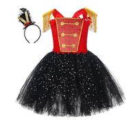 Fierudeng Schiaccianoci per ragazze, abito natalizio con fascia per capelli, per l'autunno, tutti i giorni, eventi fotografici, festival, performance sul palcoscenico, Halloween, viaggi