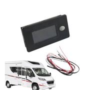 Fierudeng Voltmetro per Carrello da Golf | Voltmetro LCD per Imbarcazioni con Sensore Temperatura, con Letture Accurate per Applicazioni su Auto Barche Veicoli