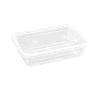 Fiesta - Contenitore in plastica per microonde, 500 ml, con coperchio, confezione da 250
