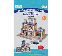 Fiesta Crafts, puzzle 3D a forma di stazione di polizia per bambini, giocattolo educativo fai da te, modello di costruzione per bambini dai 5 agli 11 anni