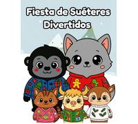 Fiesta de Suéteres Divertidos: Adorables Animales Usando Divertidos Suéteres Navideños para Niños