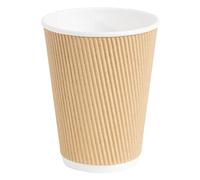 Fiesta gp445 Takeaway Kraft tazze da caffè, Ripple parete, 12 oz (Confezione da 25)