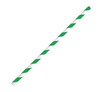 Fiesta Green Cannucce compostabili di carta piegate a strisce verdi (confezione da 250)