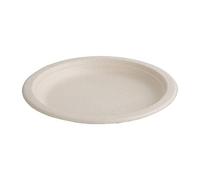 Fiesta Green - Piatti tondi compostabili, in bagassa, 260 mm, confezione da 50 pezzi, colore: Verde