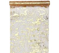 Fiesta Runner da Tavolo Metallizzato, Oro (30 cm x 5 m)