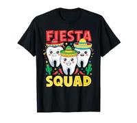 Fiesta Squad Cinco De Mayo Dental Messicano Partito Uomini Donne Maglietta