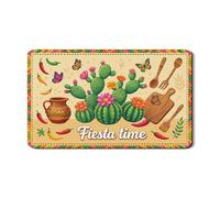 Fiesta - Tappetino scolapiatti per bancone della cucina, tappetino in gomma assorbente beige, tappetino estivo in pelle sintetica per asciugare i piatti della cucina, 30,5 x 50,8 cm