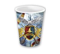 FIESTAS GUIRCA | 6 Bicchieri Usa e Getta Mago (240 ml) (9 cm) - Decorazione per Tavola per Feste di Halloween e Magia - Ideale per Celebrazioni di Maghi - Multicolore