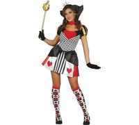 COSTUME REGINA DI CUORI ADULTA TAGLIA L 42 44