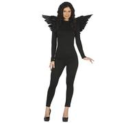 Fiestas Guirca Ali Eco Piume Nere pieghevoli 62 cm