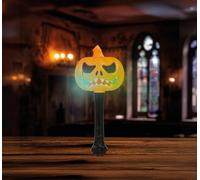 FIESTAS GUIRCA | Bacchetta LED Zucca (22 cm) - Decorazione di Halloween e Feste di Scheletri - Ideale per Dolcetto o Scherzetto e Celebrazioni a Tema - Giocattolo Luminoso - Arancione e Nero