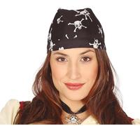 FIESTAS GUIRCA | Bandana Nera per Adulto Unisex - Accessorio Tessile Versatile per Feste in Maschera, Carnevale e Celebrazioni - Ideale per Costumi da Pirata, Cowboy o Bandito - Nero