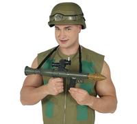FIESTAS GUIRCA | Bazooka Giocattolo Verde (50 cm) - Include 2 Proiettili e Fucile - Accessorio per Costume da Militare - Ideale per Halloween e Carnevale - Bambini e Adulti - Verde
