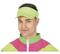 FIESTAS GUIRCA | Berretto Visiera Neon Verde - Accessorio per Costume per feste degli anni '80 ed eventi sportivi - Ideale per adulti Unisex - Perfetto per Carnevale e Halloween - Verde