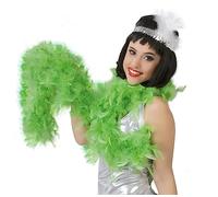 FIESTAS GUIRCA Boa Verde per Donna, Boa Piume 40g, Boa di Piume 180cm