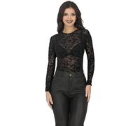FIESTAS GUIRCA | Body a Rete Teschi Nero (38-40/M) - Camicia e Grembiule per Costume di Halloween e Carnevale - Ideale per Feste di TERROREe Celebrazioni - Unisex - Nero
