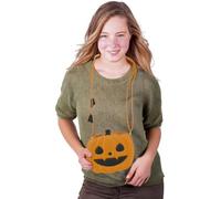 FIESTAS GUIRCA | Borsa Zucca Nera (20x18 cm) - Accessorio di Gioielleria per Halloween e Feste in Maschera - Ideale per Tutti gli Utenti - Complemento per Feste e Celebrazioni - Nero