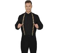 FIESTAS GUIRCA | Bretelle Happy New Year Nere - Accessorio per Costume per Feste di Capodanno e Natale - Ideale per Adulti Unisex - Perfetto per Celebrazioni e Eventi Festivi - Nero