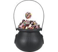 FIESTAS GUIRCA | Caldera da Strega per Dolcetto o Scherzetto (11 cm) - Accessorio di Halloween per Feste e Celebrazioni - Ideale per Bambini e Adulti - Cestino da Strega per Caramelle e Dolci - Nero