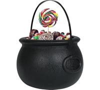 FIESTAS GUIRCA | Calderone Nero (16x20 cm) - Decorazione di Halloween per Dolcetto o Scherzetto e Feste di Streghe - Ideale per Ceste e Secchi di Caramelle e Golosine - Nero